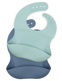 Blue Shades Silicone Bibs 