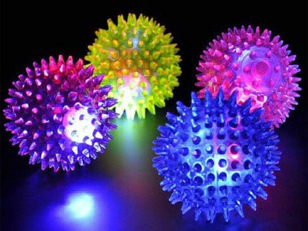 Flashing Spiky Dog Toy Ball