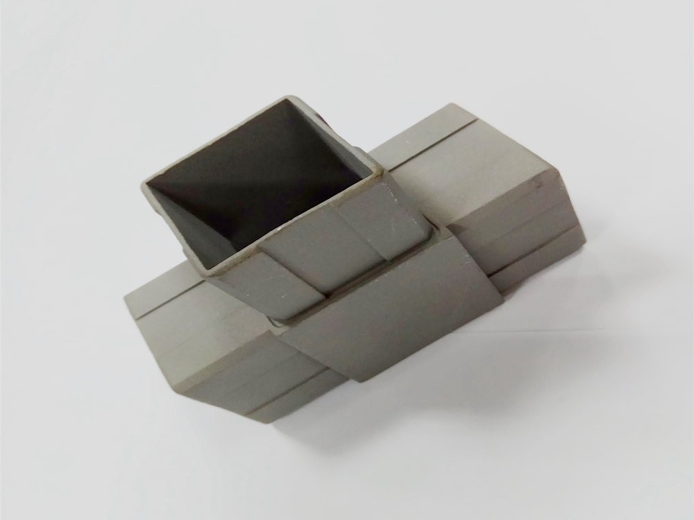 3- way square tube connector